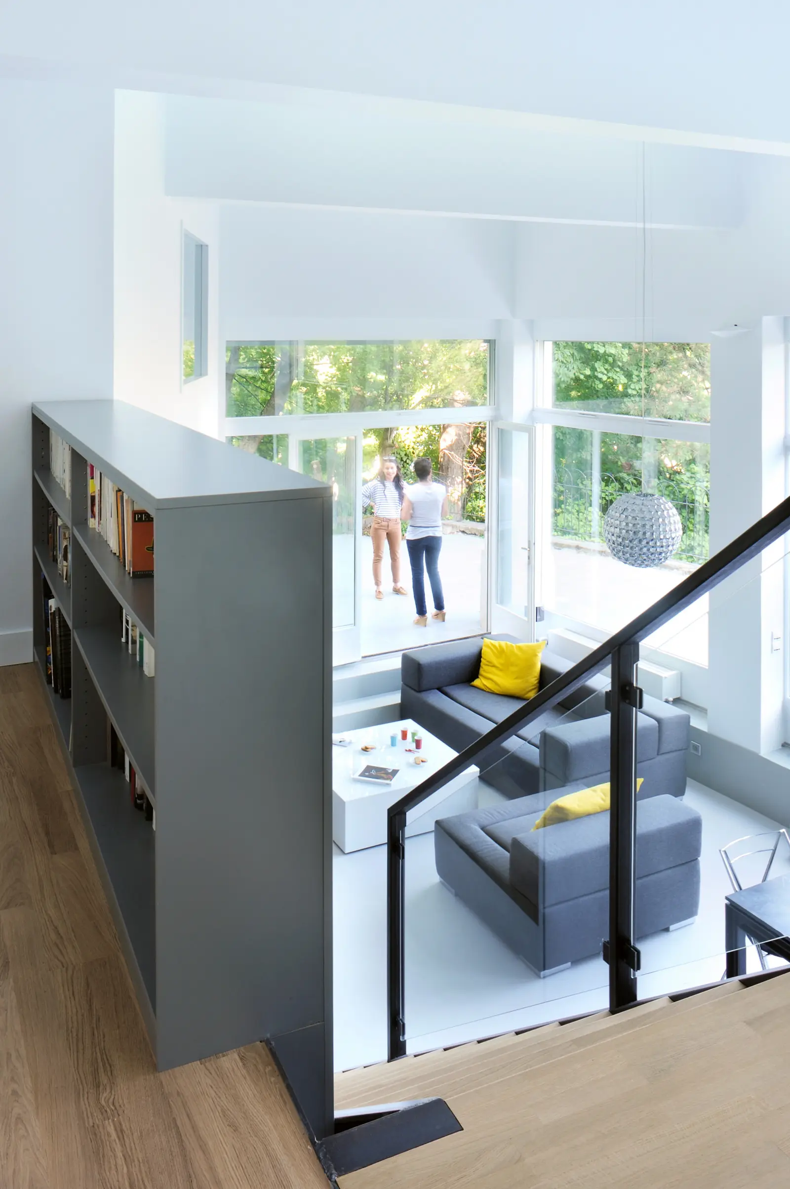 Vue intérieure du triplex rénové sur les hauteurs de Lyon